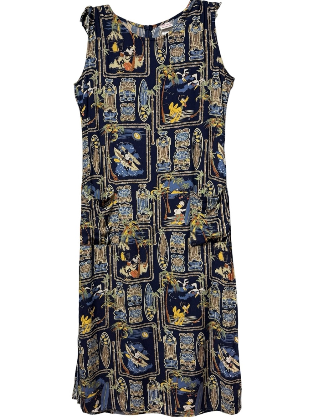 Vtg Disney Store Hawaiian Sheath Dress Sz M